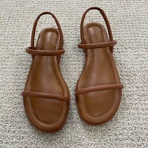 J.crew tan leather sandals - worn twice